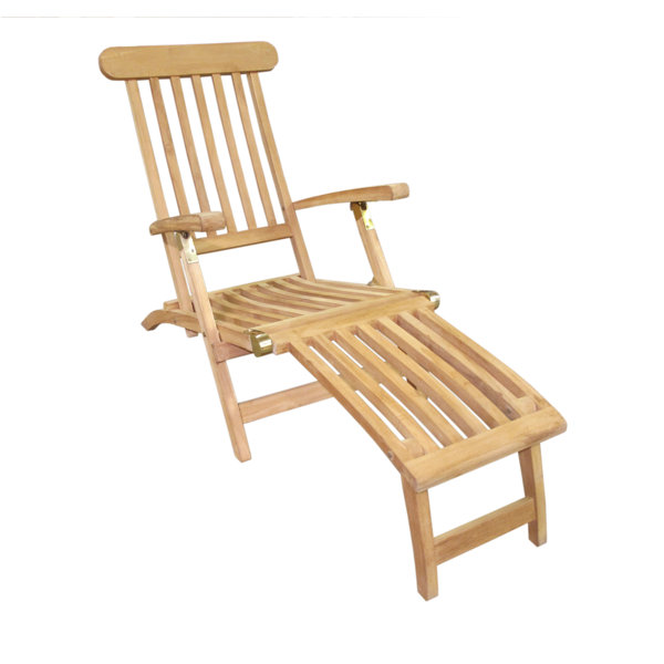 Charlton Home® Menendez Outdoor Teak Chaise Lounge & Reviews Wayfair